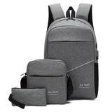 Men's Waterproof Backpack with USB Charging Port