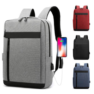 Men's Waterproof Business Laptop Backpack USB Charging Bagpack