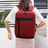 Men's Waterproof Business Laptop Backpack USB Charging Bagpack