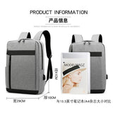 Men's Waterproof Business Laptop Backpack USB Charging Bagpack