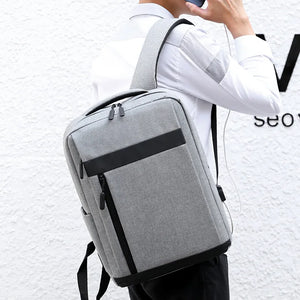 Men's Business Backpack Waterproof Bag Male Laptop USB Charging Casual Rucksack