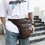 Men's Pu sports bag waist bag
