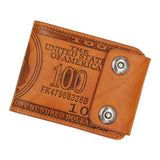 Men's Short Wallet Magnetic Buckle PU Leather Wallet