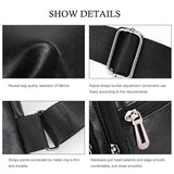 Men's USB Charging Chest Bag PU Leather Shoulder Travel Bag