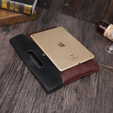 Men's Crazy Horse Leather Briefcase Office Folder Handbag Vintage File Bag