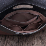 Men's Crazy Horse Leather Briefcase Office Folder Handbag Vintage File Bag