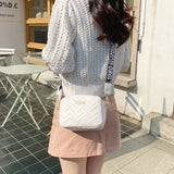 Women's Lingge Embroidery Camera Shoulder Bag Crossbody Bags