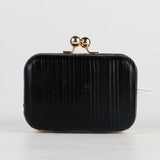 Metal Square Evening Bag Silver Wedding Clutch Chain Shoulder Crossbody