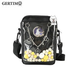 Small Clear Crossbody Bag Transparent Ita Shoulder Purse for Phone