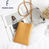 Mini Pu Women Crossbody Phone Bags Messenger Bag Pure Mobile Phone Bags Pouch