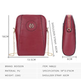 Mini Women Messenger Bags Chain Zipper Female Bags Top Phone Pocket