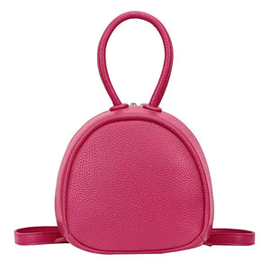 Mini PU Leather Women's Backpack Girls School Shoulder Handbag