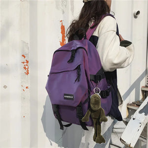 Purple Backpack for School College Girls Laptop Travel Bag
