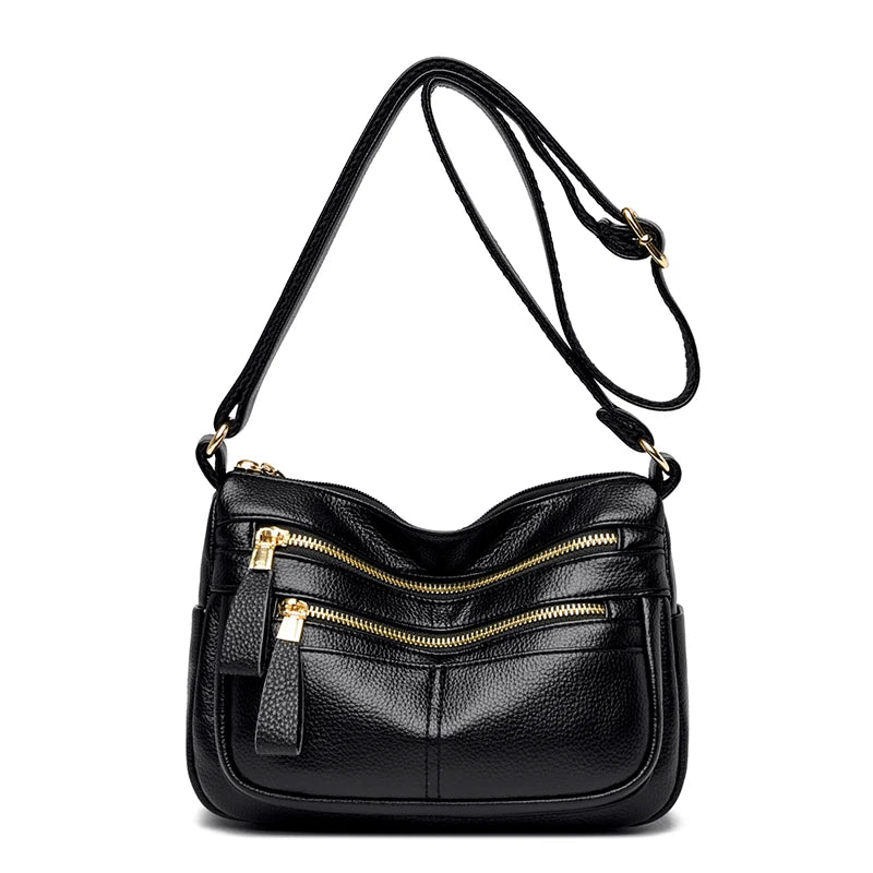 Soft Leather Shoulder Bag Women Casual Messenger Sac A Main Femme