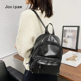 Women's Pu Leather Backpack Large Capacity Casual Travel Bag