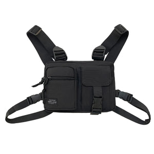 Orange Gray Techwear Vest Bag Chest Backpack Multi-Pockets