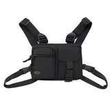 Orange Gray Techwear Vest Bag Chest Backpack Multi-Pockets