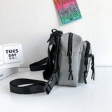 Orange Gray Techwear Vest Bag Chest Backpack Multi-Pockets