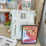 Multifunctional Women's Nylon Backpack Girls Laptop School Bag
