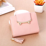 Metal Zipper Cat Ear Short Women's Purse