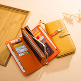 Leather Wallet Women Wallet Money Bag Cell Phone Pocket Ladies Long Purse