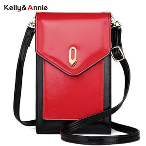 Panelled Small Crossbody Phone Bag For Women Female Mini Messenger Bags