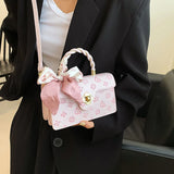 Metal Buckle Small Square Bag Single Shoulder Bag for Women