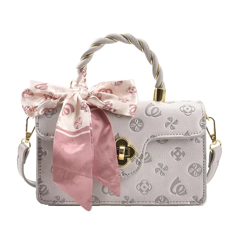 Metal Buckle Small Square Bag Single Shoulder Bag for Women