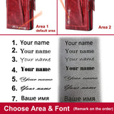 Personalized Women Leather Wallet with Double Zipper