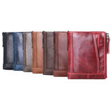 Personalized Women Leather Wallet with Double Zipper