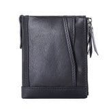 Personalized Women Leather Wallet with Double Zipper