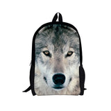 3D Cartoon School Bag For Gilrs Boys Wolf Pattern Backpack Children School Bags
