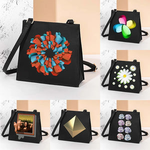 3D Pattern Square Bag Messenger Tote Shoulder Bag