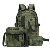 3pcs/set Junior Laptop Backpacks High Schoolbag Boys Men School Backpack