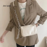 Acrylic Chain Large Capacity Shoulder Bag Vintage Casual