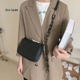 Acrylic Chain Large Capacity Shoulder Bag Vintage Casual