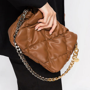 Embroidery Chain Shoulder Bag Rhombus Camera Temperament