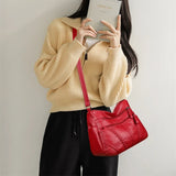 Vintage Leather Crossbody Bag Women | Shoulder Purse