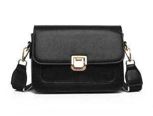 Soft Leather Crossbody Bag for Women, Casual Flap Messenger Bag