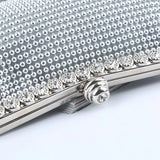 Aluminum Bead Evening Bag with Rhinestone Celebrity Banquet Bags