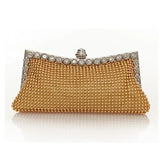 Aluminum Bead Evening Bag with Rhinestone Celebrity Banquet Bags