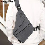 Anti-Theft Men's Bags Multi-pocket Chest Pack Crossbody Bags