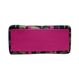 Travel Weekender Bag Camouflage Nylon Duffle Tote Pink Handles