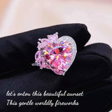Arrival Pink Crystal Morganite Zirconia Jewelry Set