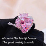 Arrival Pink Crystal Morganite Zirconia Jewelry Set