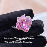 Arrival Pink Crystal Morganite Zirconia Jewelry Set