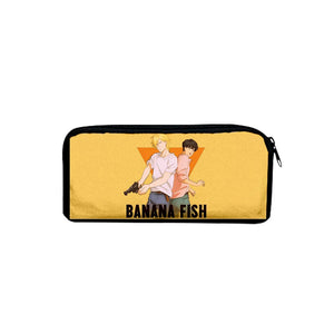 3D Banana Fish Student Large Capacity Pencil Bag School Zipper Pen Case