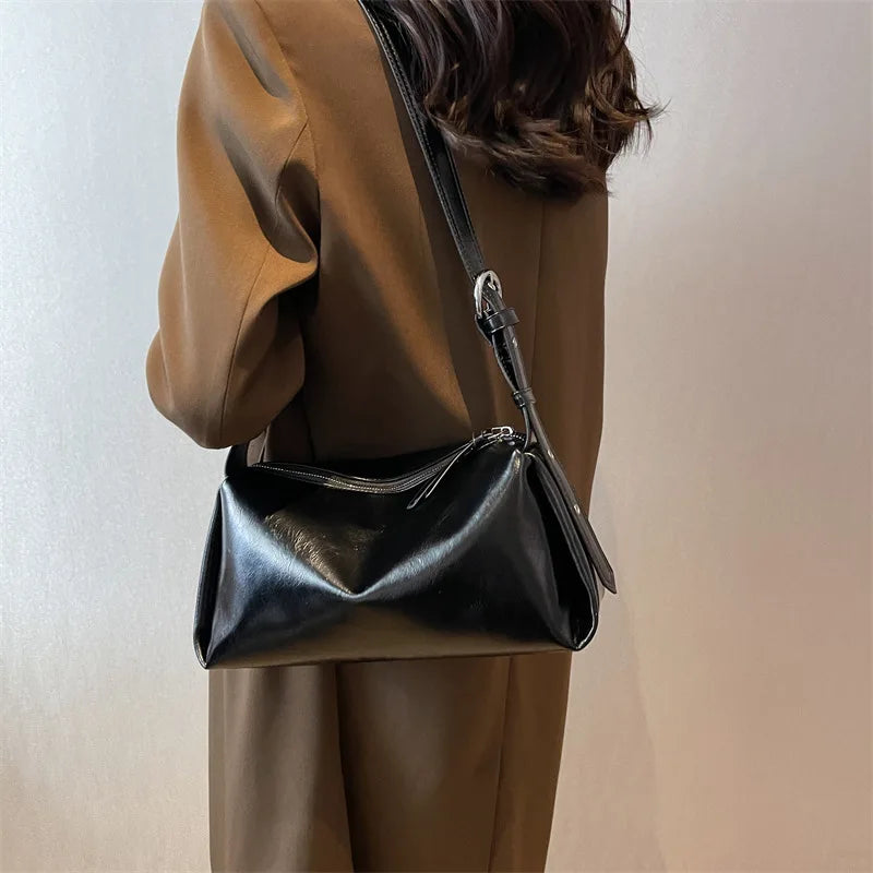 Autumn Winter Large Capacity Shoulder Bag PU Leather Tote