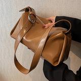 Autumn Winter Large Capacity Shoulder Bag PU Leather Tote