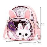 Kids Rabbit Ear Backpack Cat Sequins School Bag